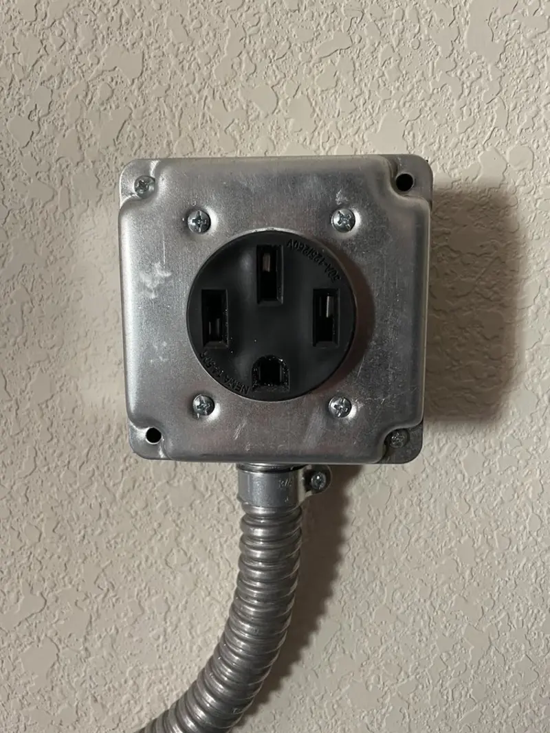NEMA 14-50 outlet installed for Electrical Panel Upgrade in California City